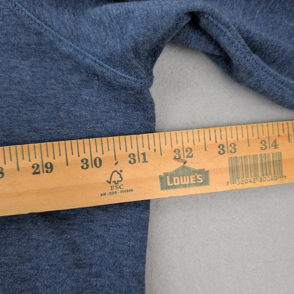 Polo Ralph Lauren Sweatshirt‎ Mens 3XLT Blue 1/4 Zip Mock Neck Red Pony HEMMED